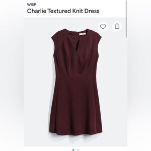 WISP Charlie Textured Knit Dress - Burgundy